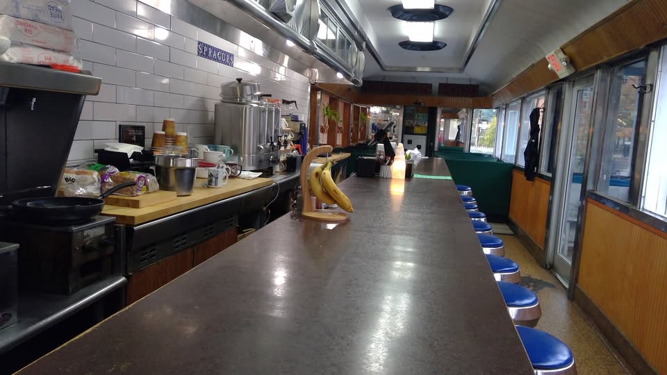 The counter at Bob's Diner